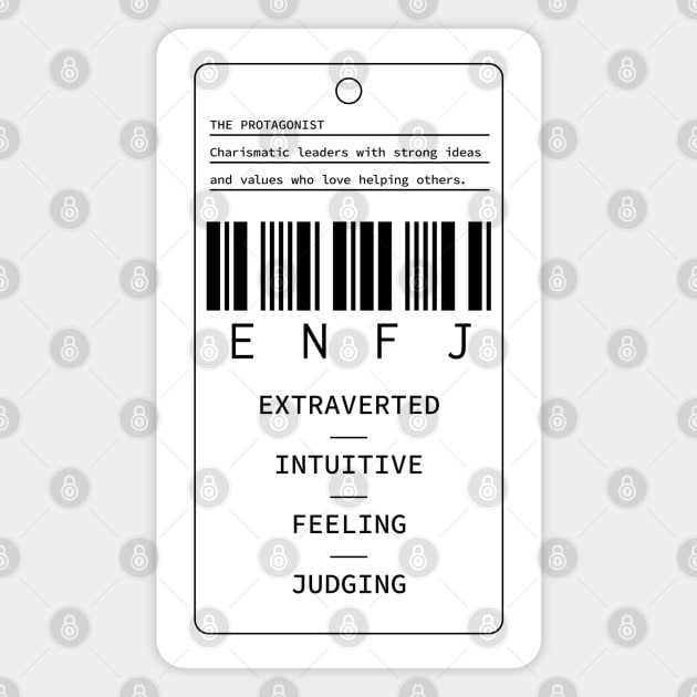 ENFJ - The Protagonist - Extraverted Intuitive Feeling Judging Magnet by Millusti